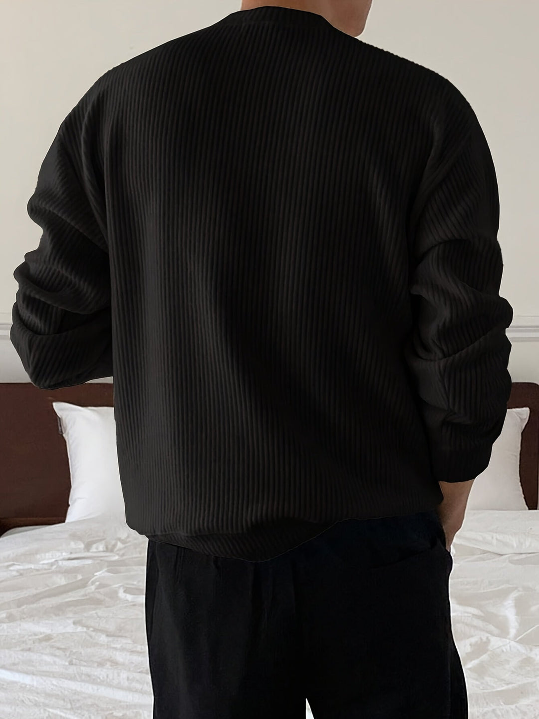 PULL CÔTELÉ OVERSIZE HOMME