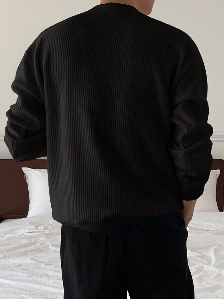 PULL CÔTELÉ OVERSIZE HOMME