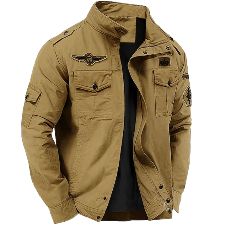 VESTE MILITAIRE À COL MONTANT