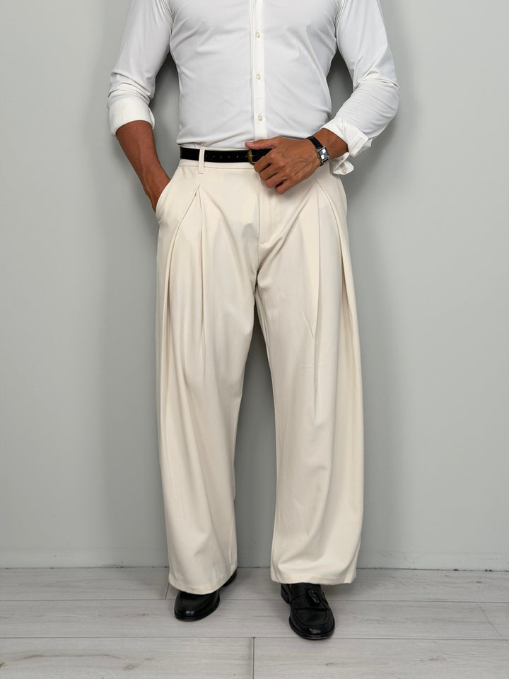 PANTALONS CLUB À JAMBES AMPLIES - POCHETTE ARRIÈRE