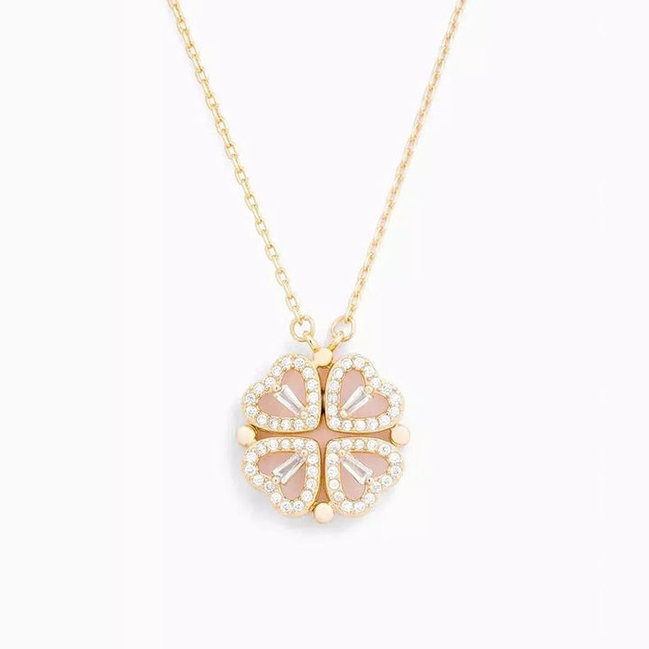 Clémence | Collier Trèfle Porte-Bonheur Serti de Cristaux