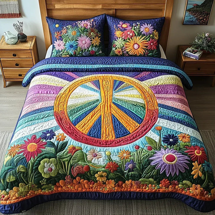 Ensemble couvre-lit matelassé 3 pièces - Rêves Tie-Dye